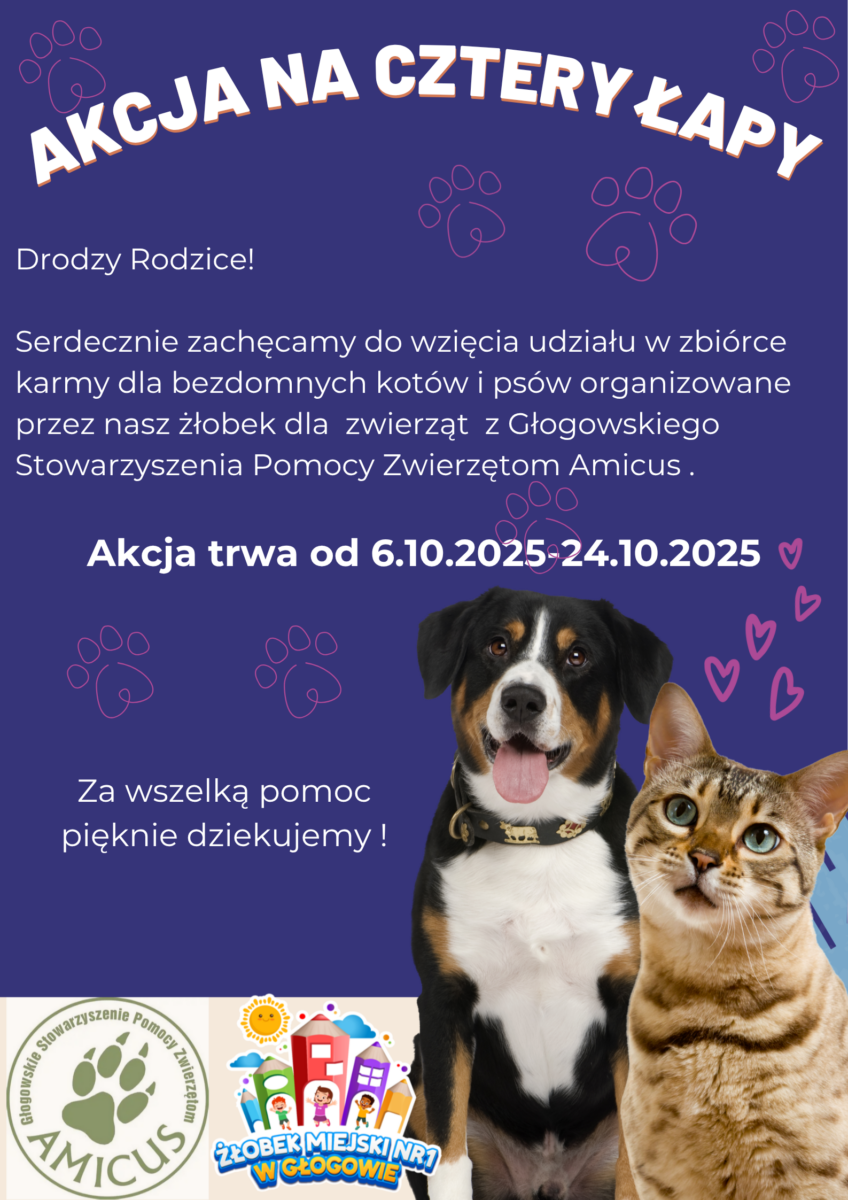 Akcja na cztery łapy-zbiórka dla schroniska