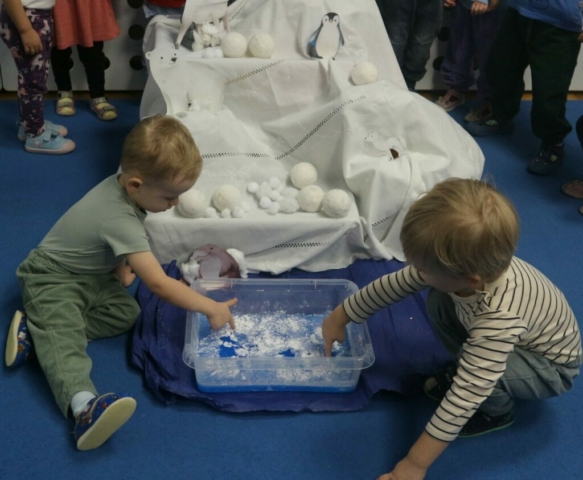 Poznajemy zwierzęta polarne oraz doświadczenie zimowa kra.